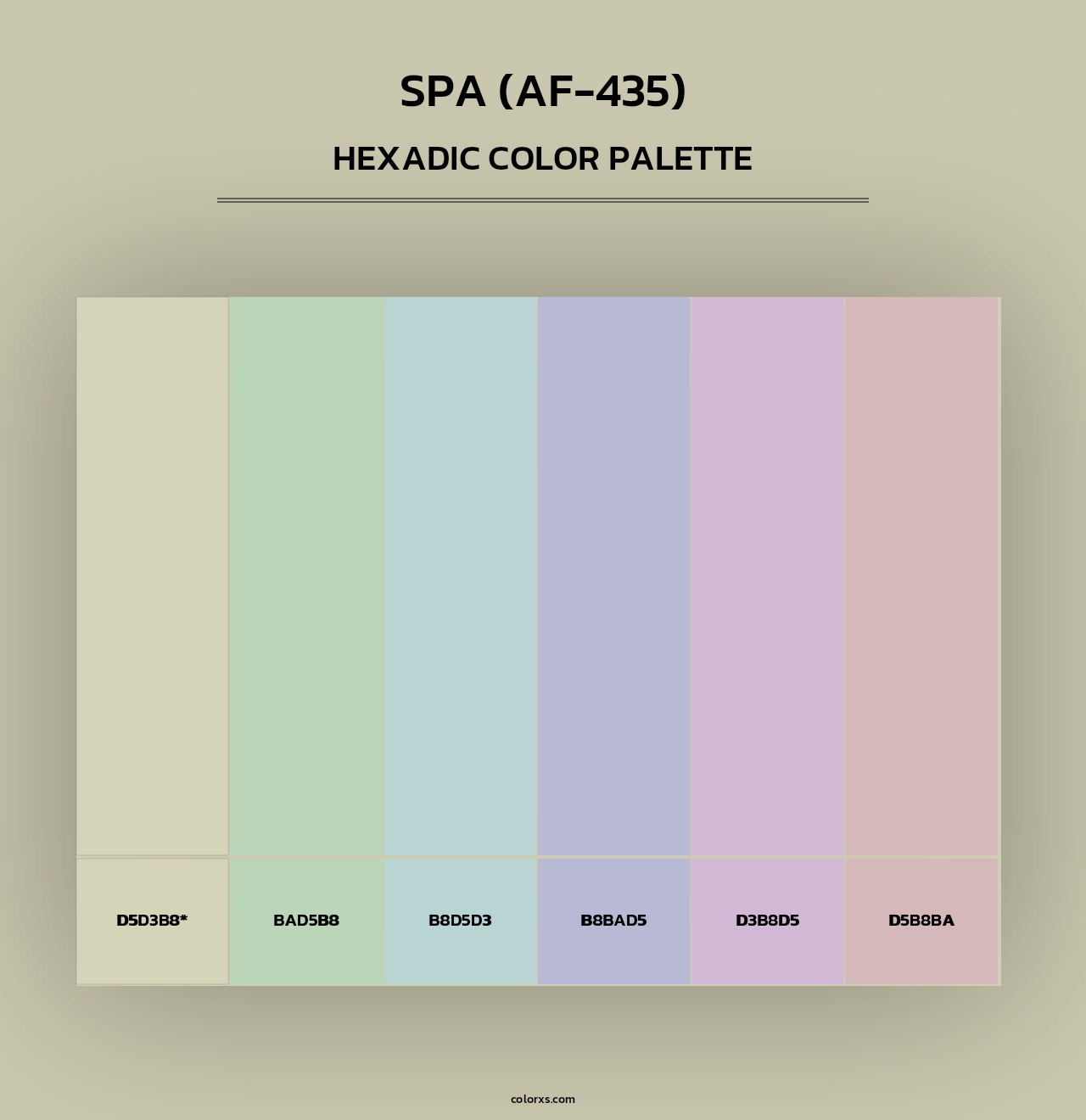 Spa (AF-435) - Hexadic Color Palette