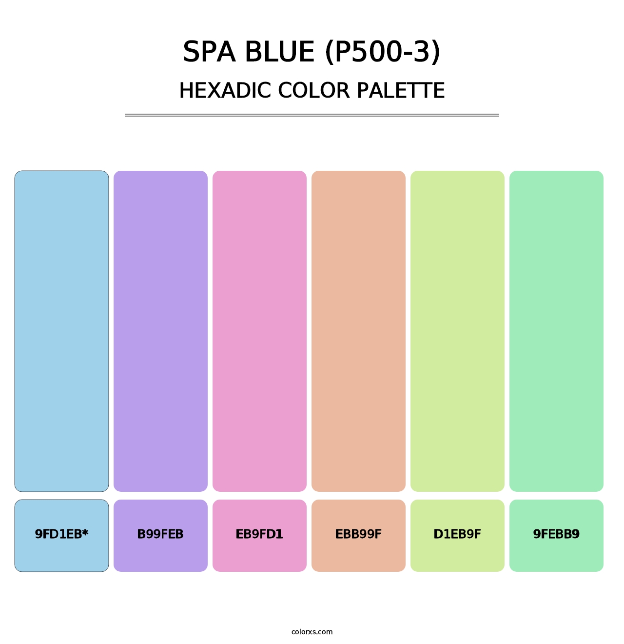 Spa Blue (P500-3) - Hexadic Color Palette