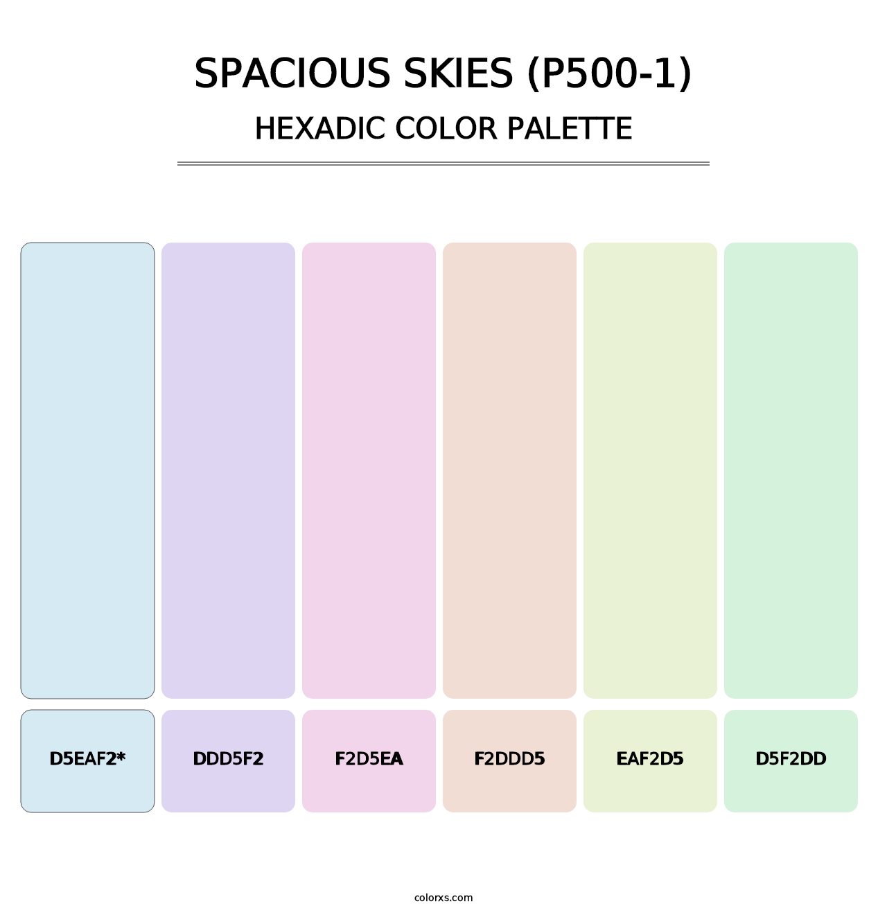Spacious Skies (P500-1) - Hexadic Color Palette