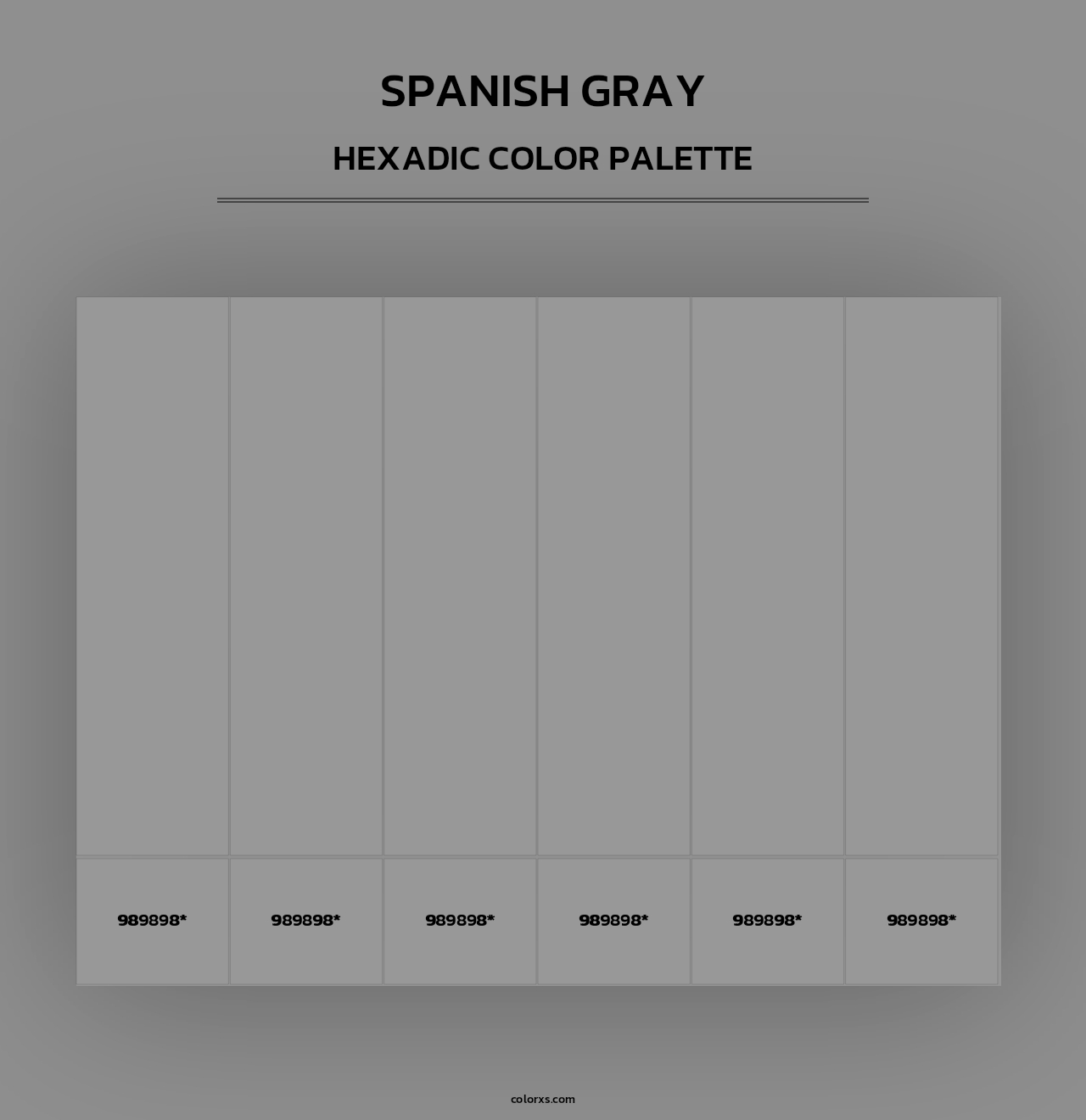 Spanish Gray - Hexadic Color Palette