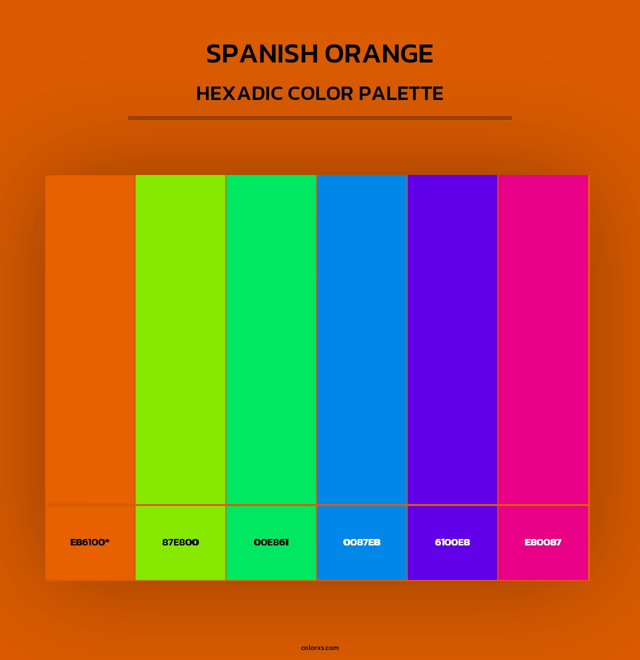 Spanish Orange - Hexadic Color Palette
