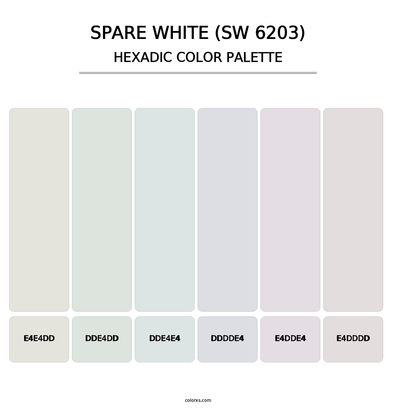 Spare White (SW 6203) - Hexadic Color Palette