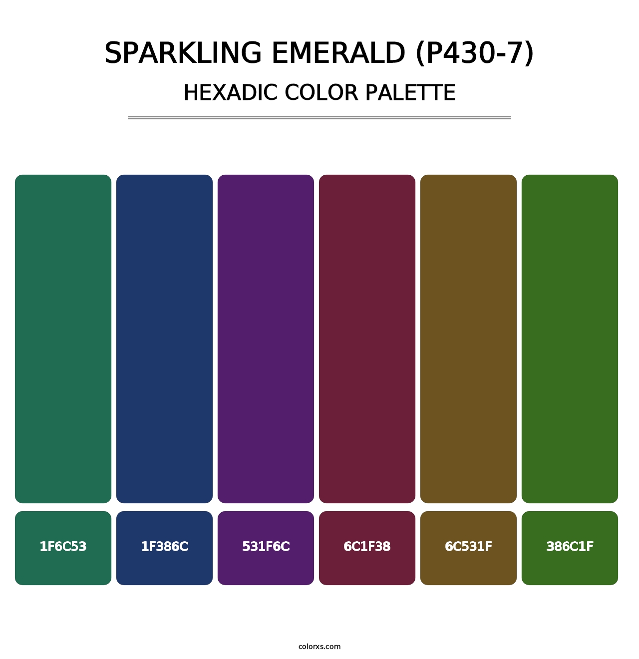 Sparkling Emerald (P430-7) - Hexadic Color Palette