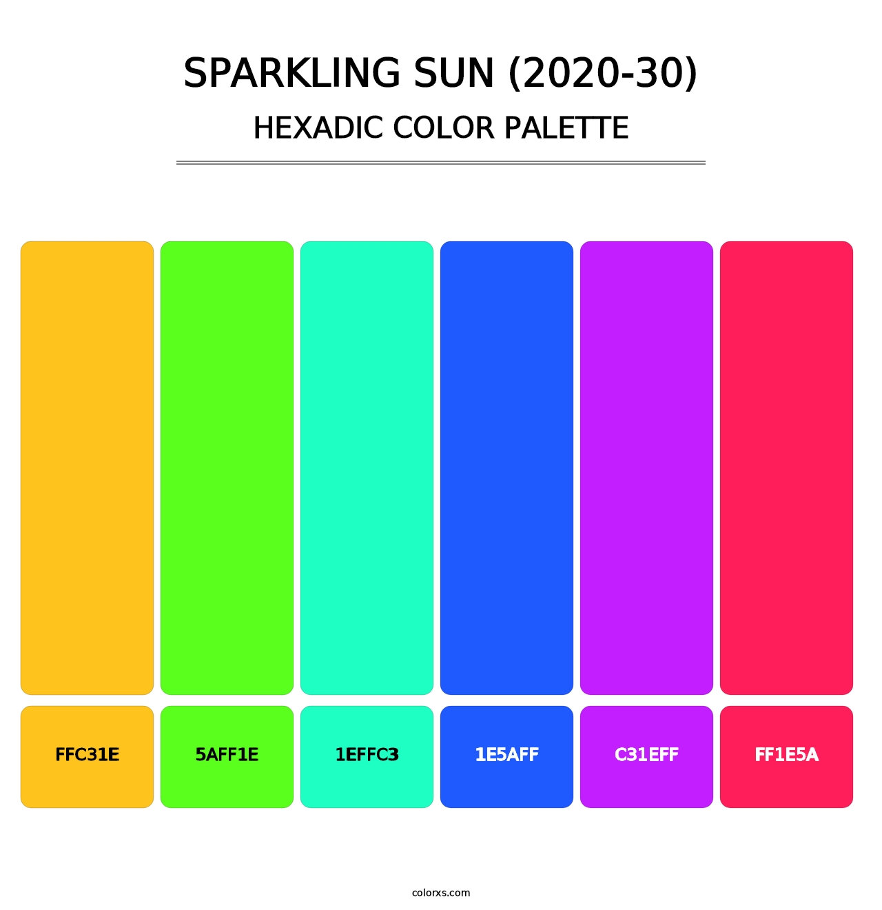 Sparkling Sun (2020-30) - Hexadic Color Palette