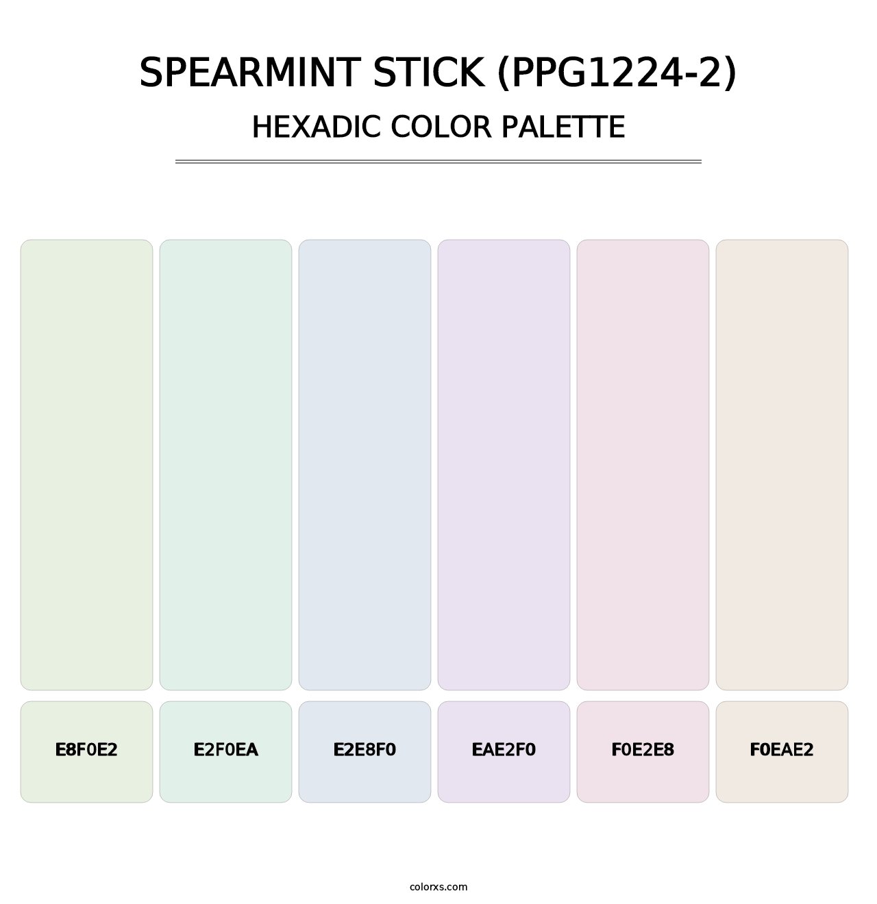 Spearmint Stick (PPG1224-2) - Hexadic Color Palette