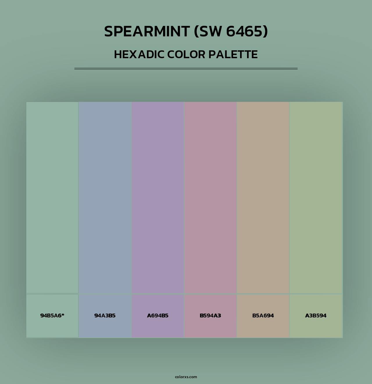 Spearmint (SW 6465) - Hexadic Color Palette