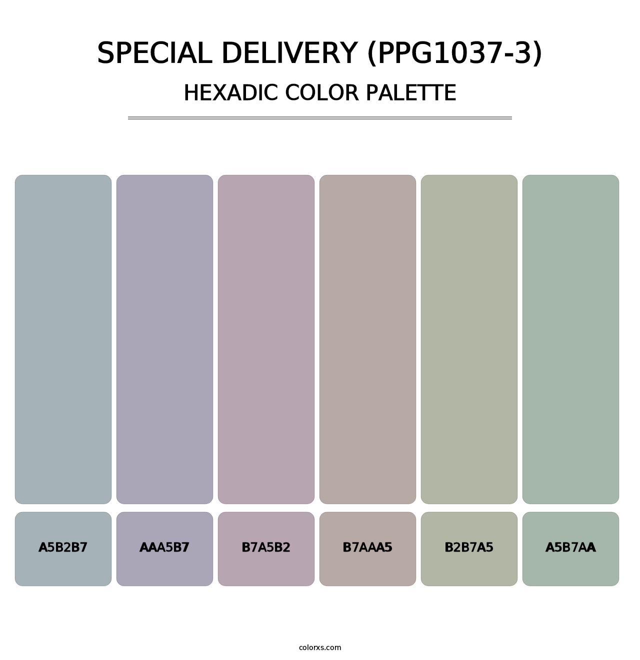 Special Delivery (PPG1037-3) - Hexadic Color Palette
