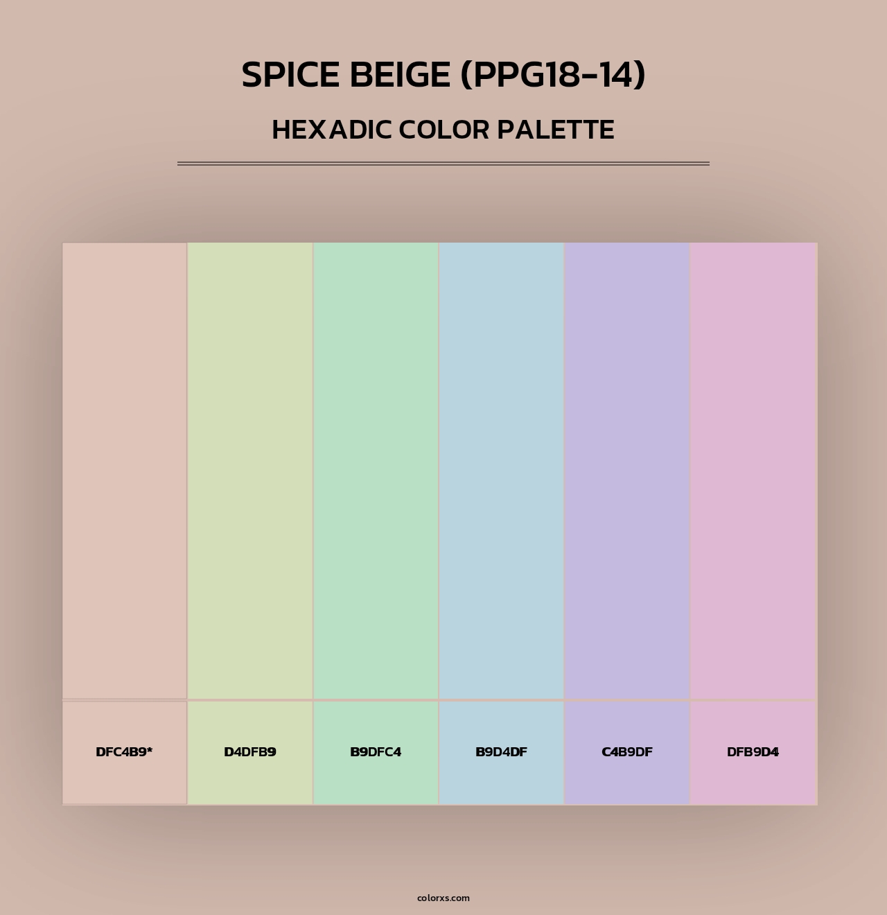 Spice Beige (PPG18-14) - Hexadic Color Palette