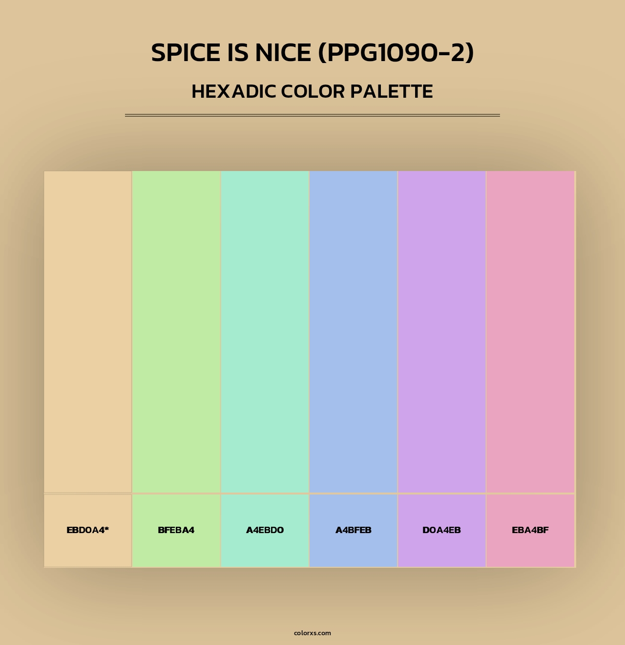 Spice Is Nice (PPG1090-2) - Hexadic Color Palette