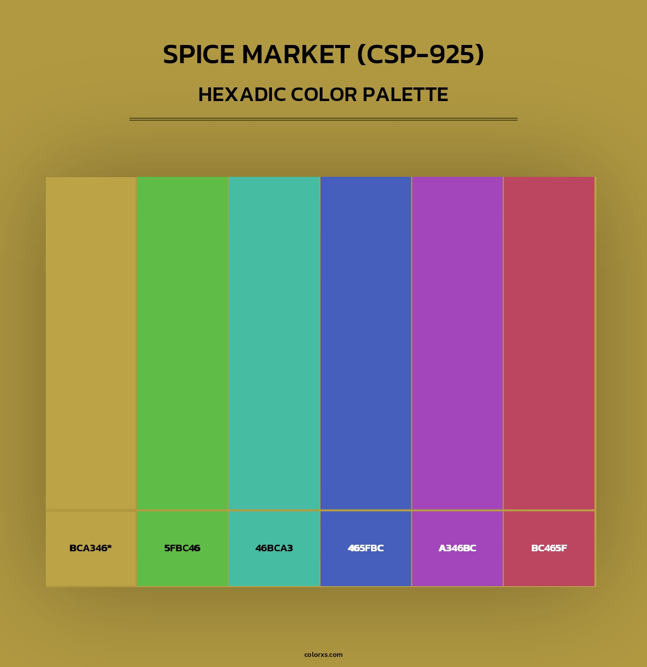 Spice Market (CSP-925) - Hexadic Color Palette