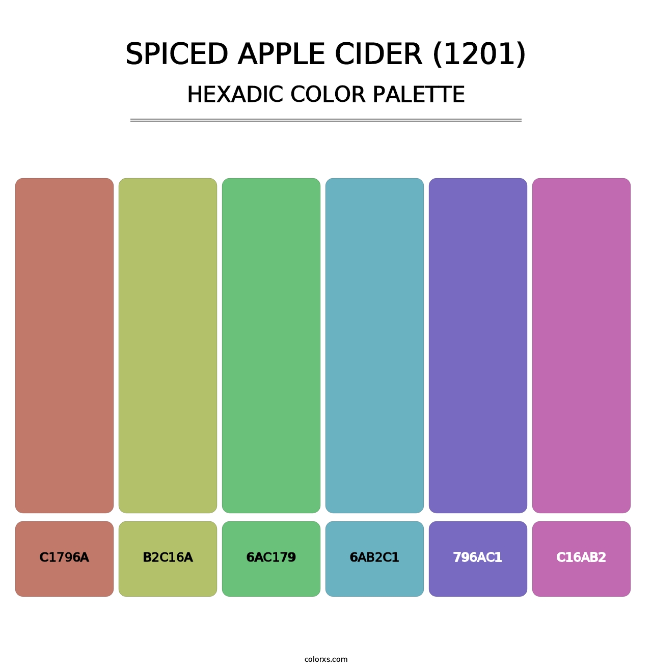 Spiced Apple Cider (1201) - Hexadic Color Palette