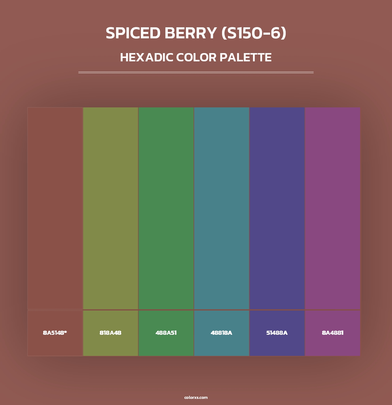Spiced Berry (S150-6) - Hexadic Color Palette