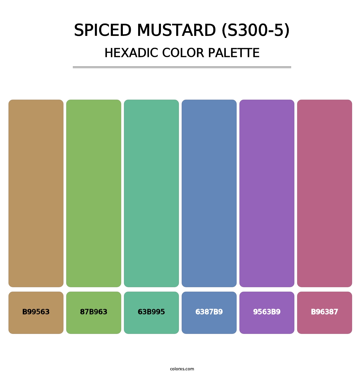 Spiced Mustard (S300-5) - Hexadic Color Palette