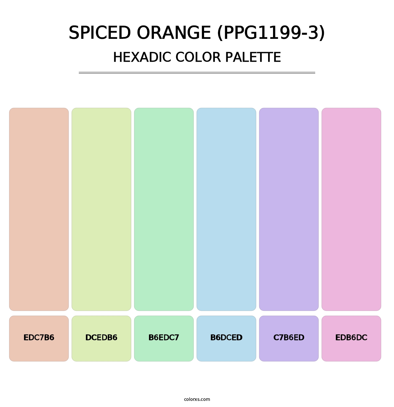 Spiced Orange (PPG1199-3) - Hexadic Color Palette