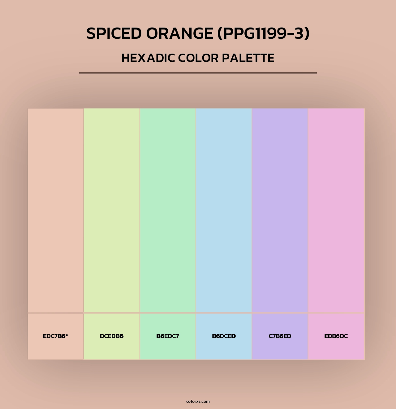 Spiced Orange (PPG1199-3) - Hexadic Color Palette