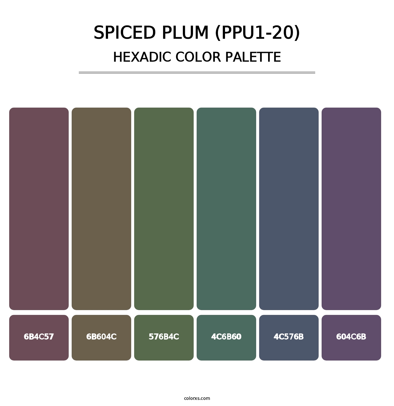 Spiced Plum (PPU1-20) - Hexadic Color Palette
