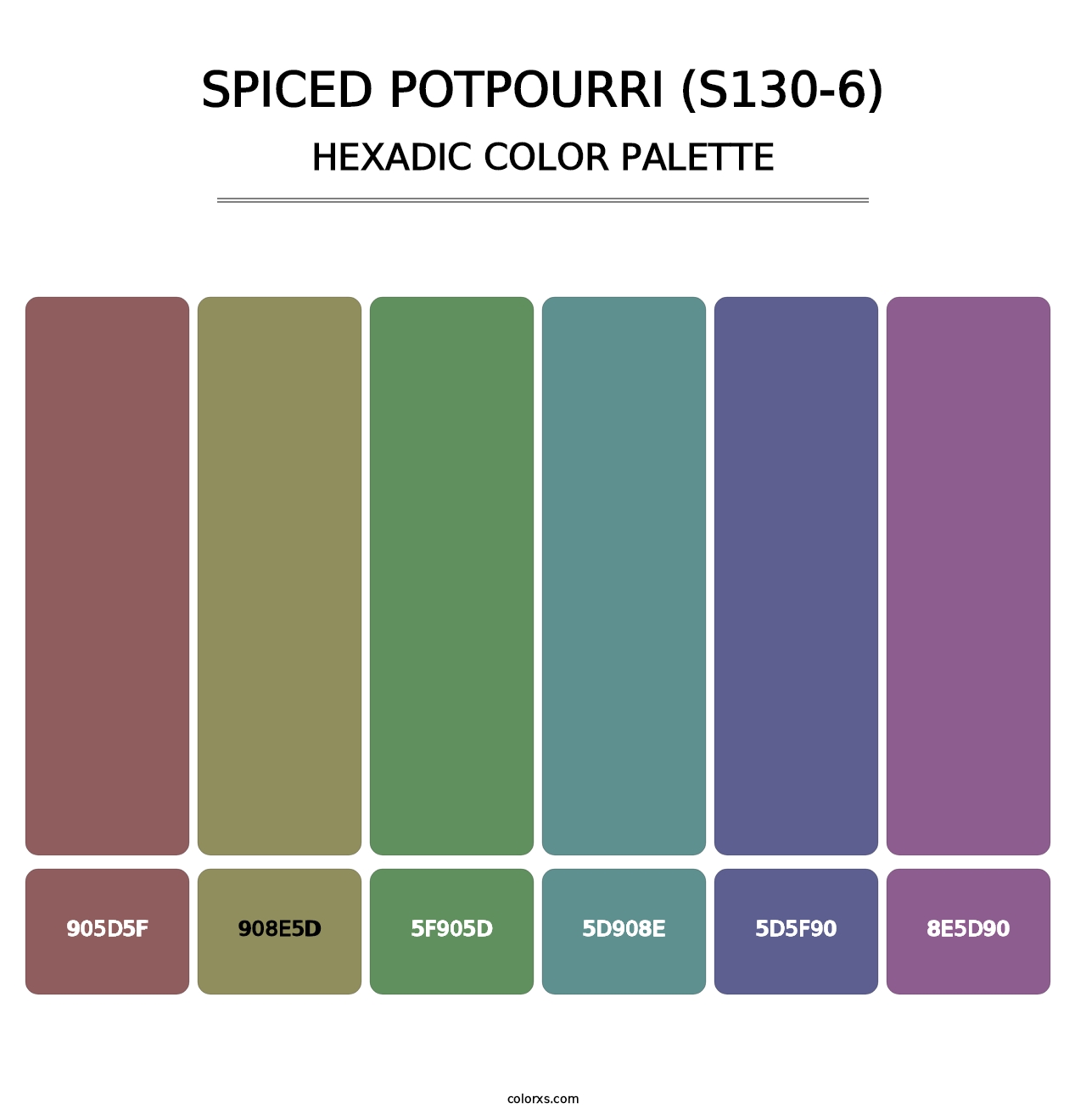 Spiced Potpourri (S130-6) - Hexadic Color Palette