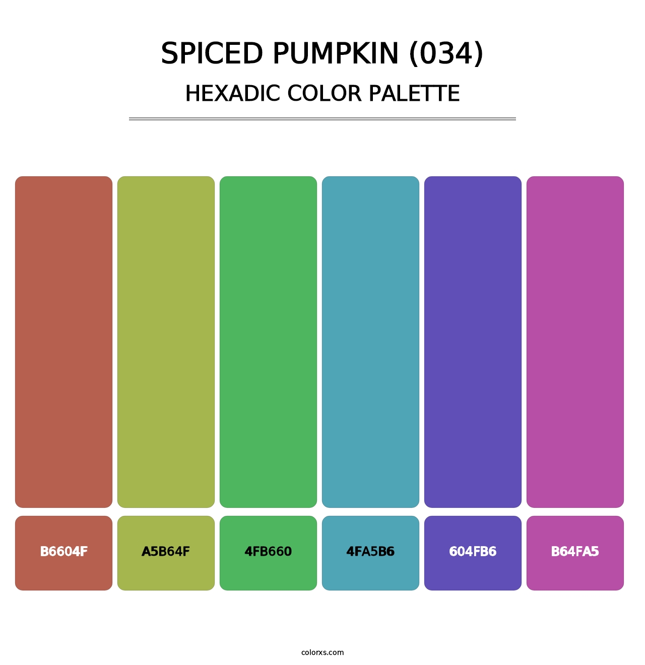 Spiced Pumpkin (034) - Hexadic Color Palette