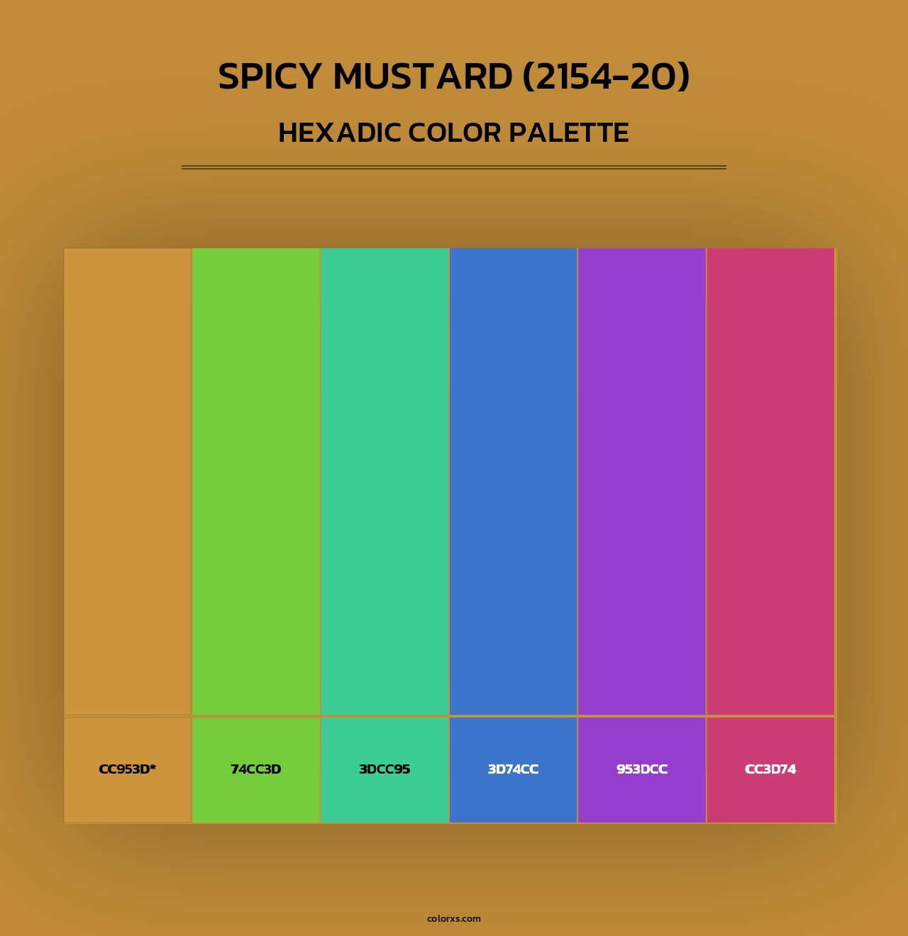 Spicy Mustard (2154-20) - Hexadic Color Palette