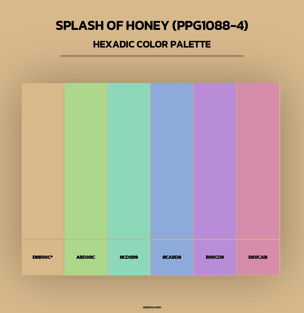 Splash Of Honey (PPG1088-4) - Hexadic Color Palette