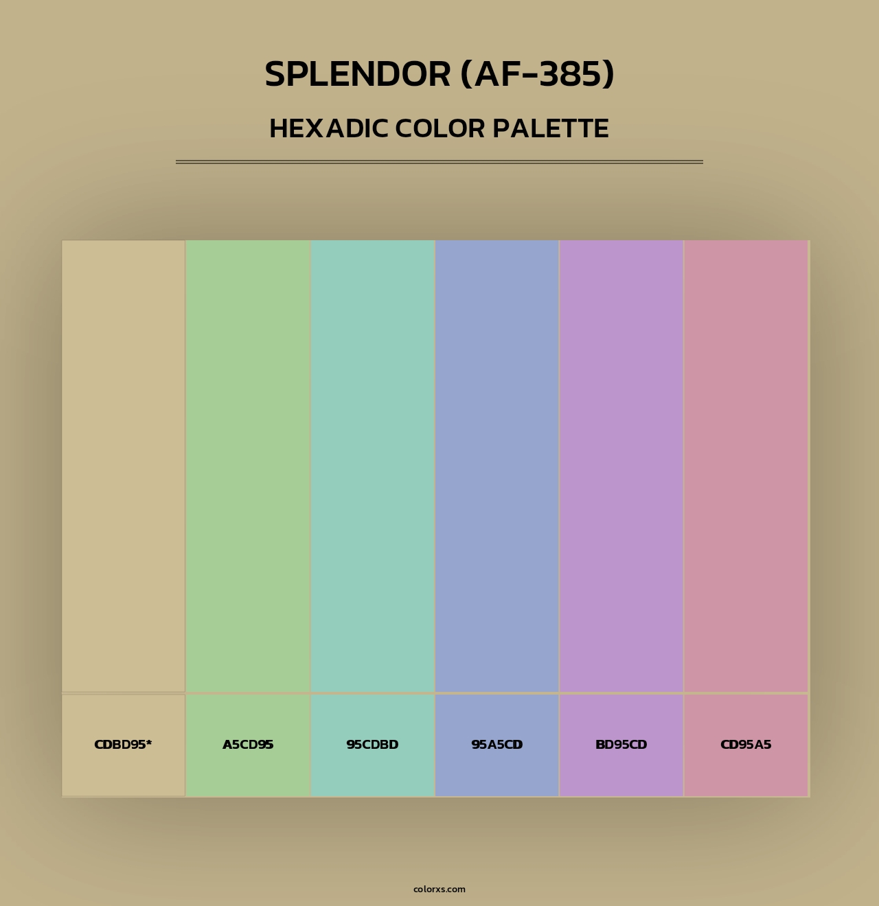 Splendor (AF-385) - Hexadic Color Palette