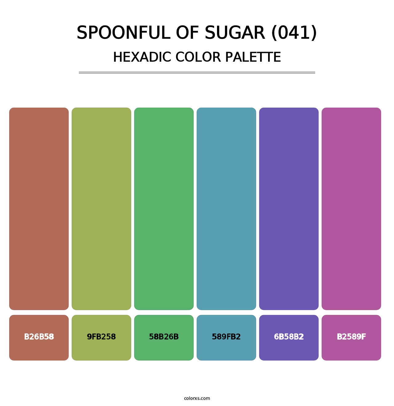 Spoonful of Sugar (041) - Hexadic Color Palette