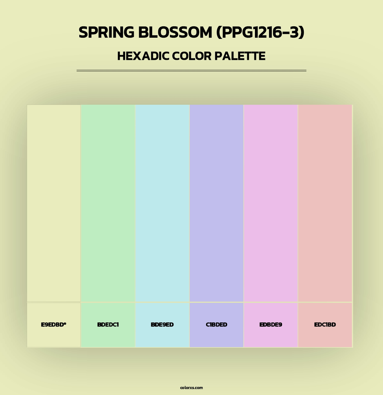 Spring Blossom (PPG1216-3) - Hexadic Color Palette