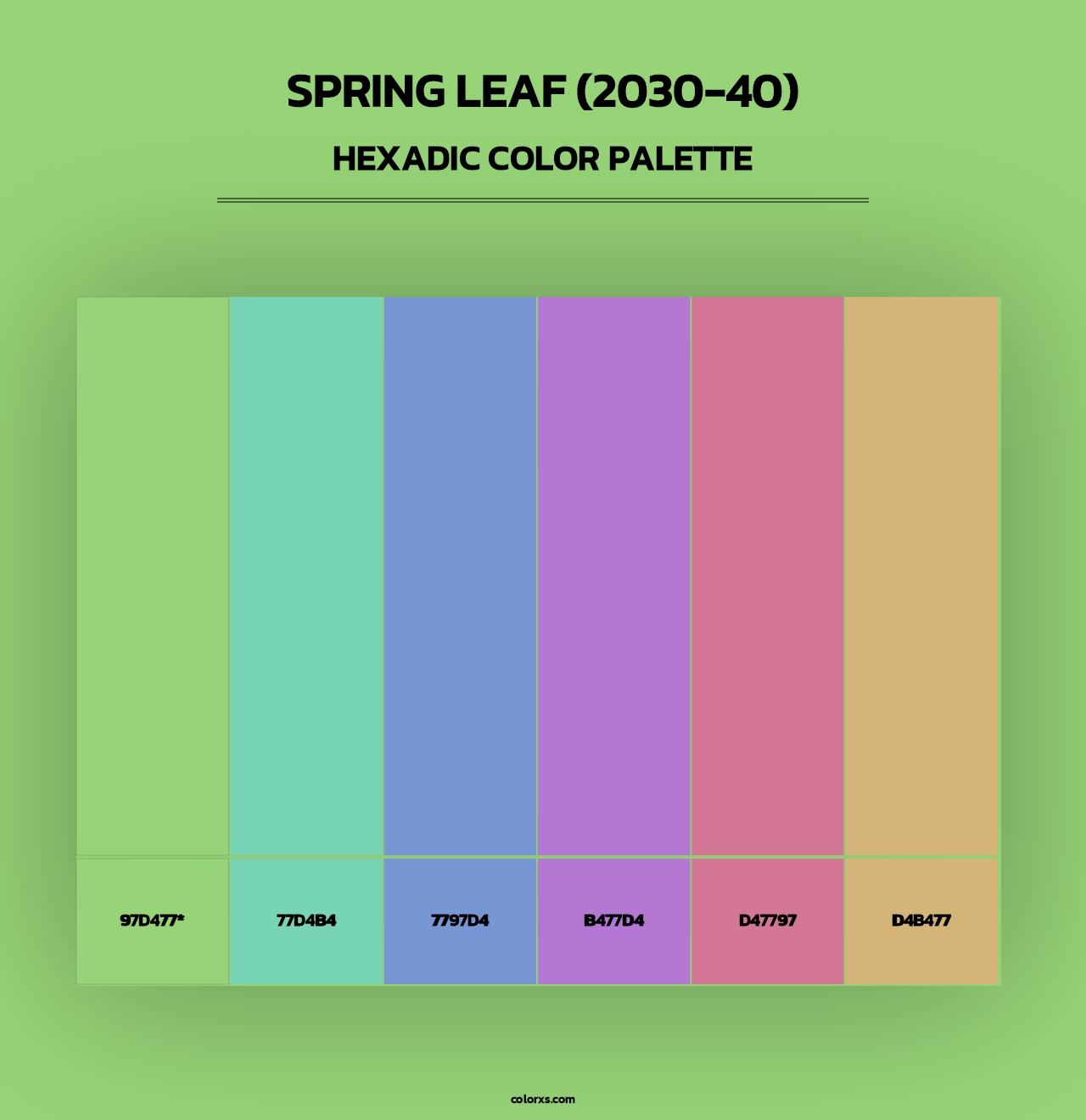 Spring Leaf (2030-40) - Hexadic Color Palette