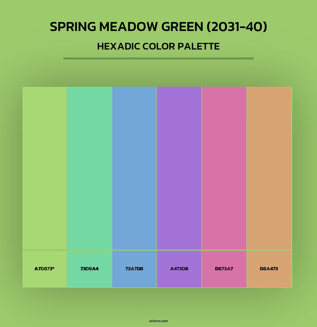 Spring Meadow Green (2031-40) - Hexadic Color Palette