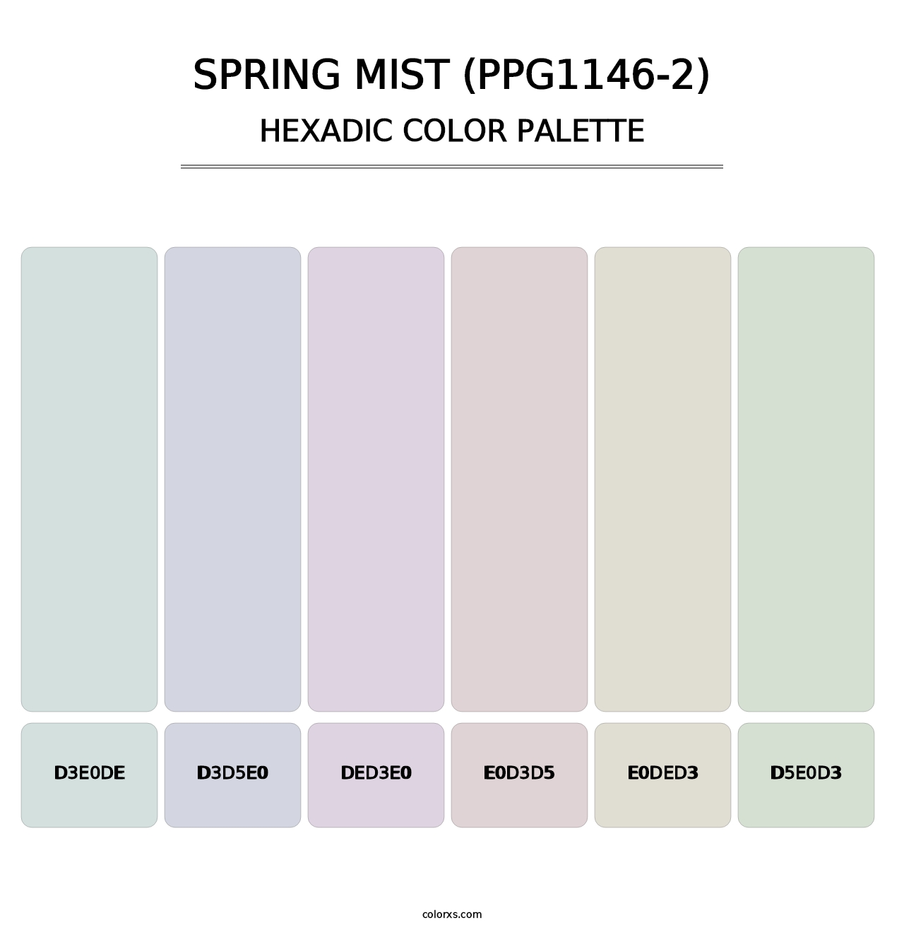 Spring Mist (PPG1146-2) - Hexadic Color Palette