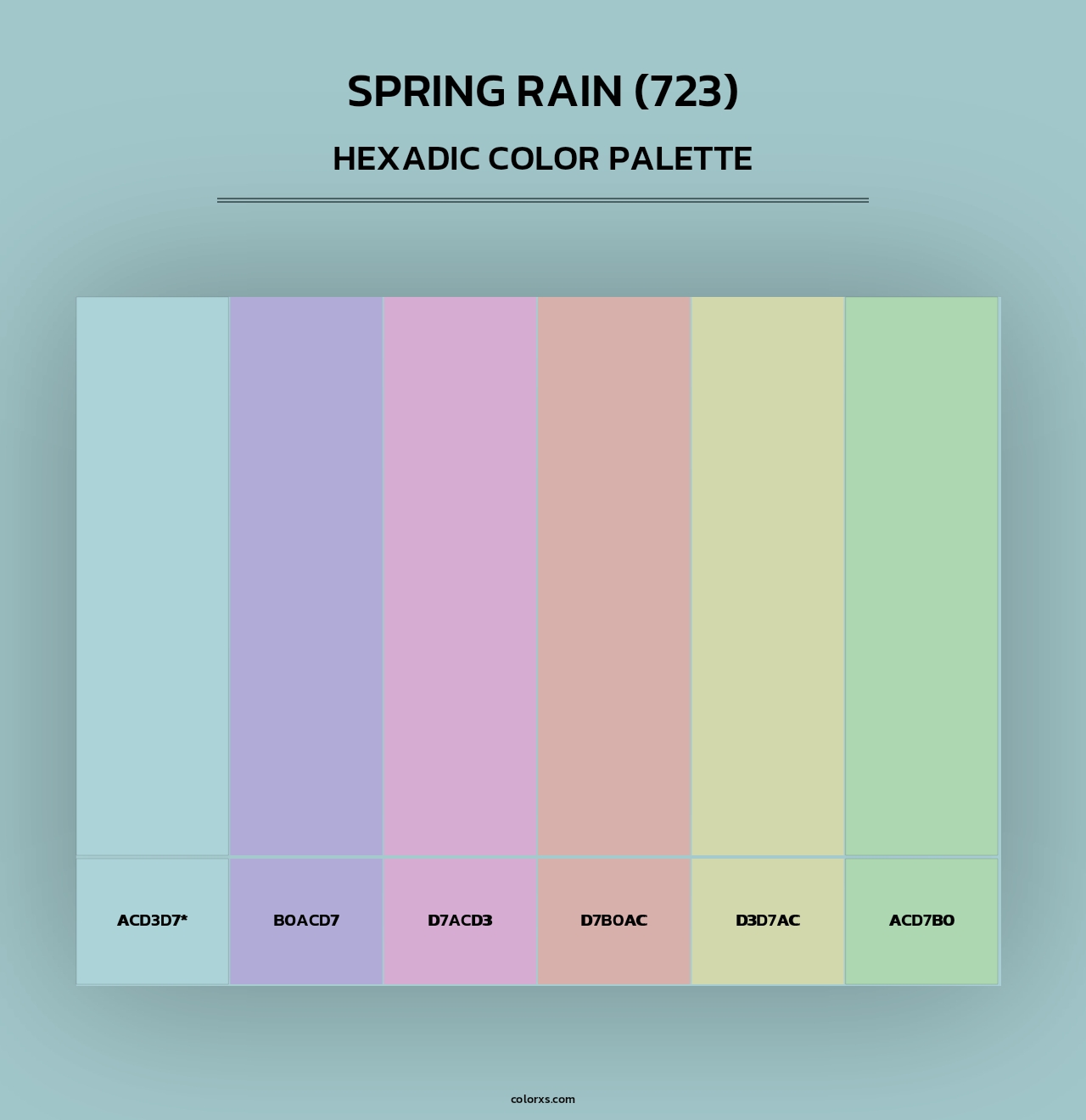 Spring Rain (723) - Hexadic Color Palette