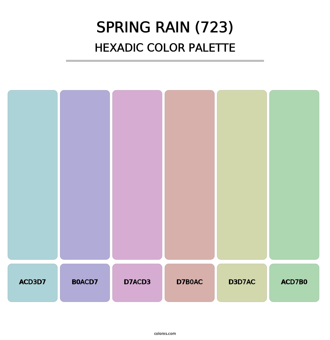 Spring Rain (723) - Hexadic Color Palette