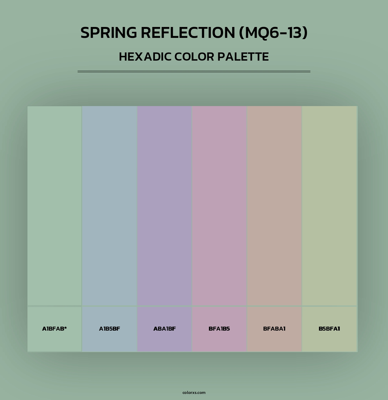 Spring Reflection (MQ6-13) - Hexadic Color Palette