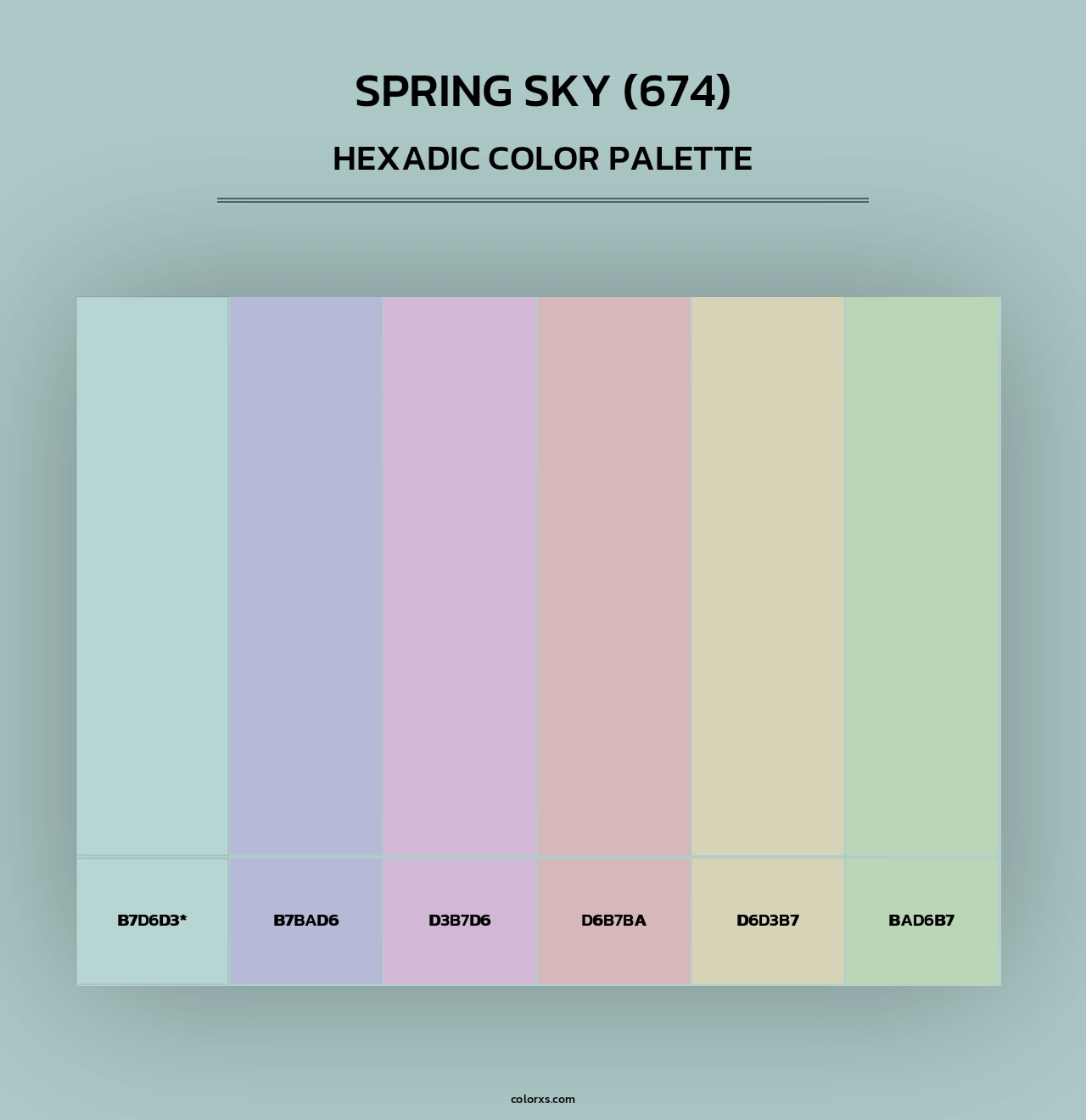 Spring Sky (674) - Hexadic Color Palette