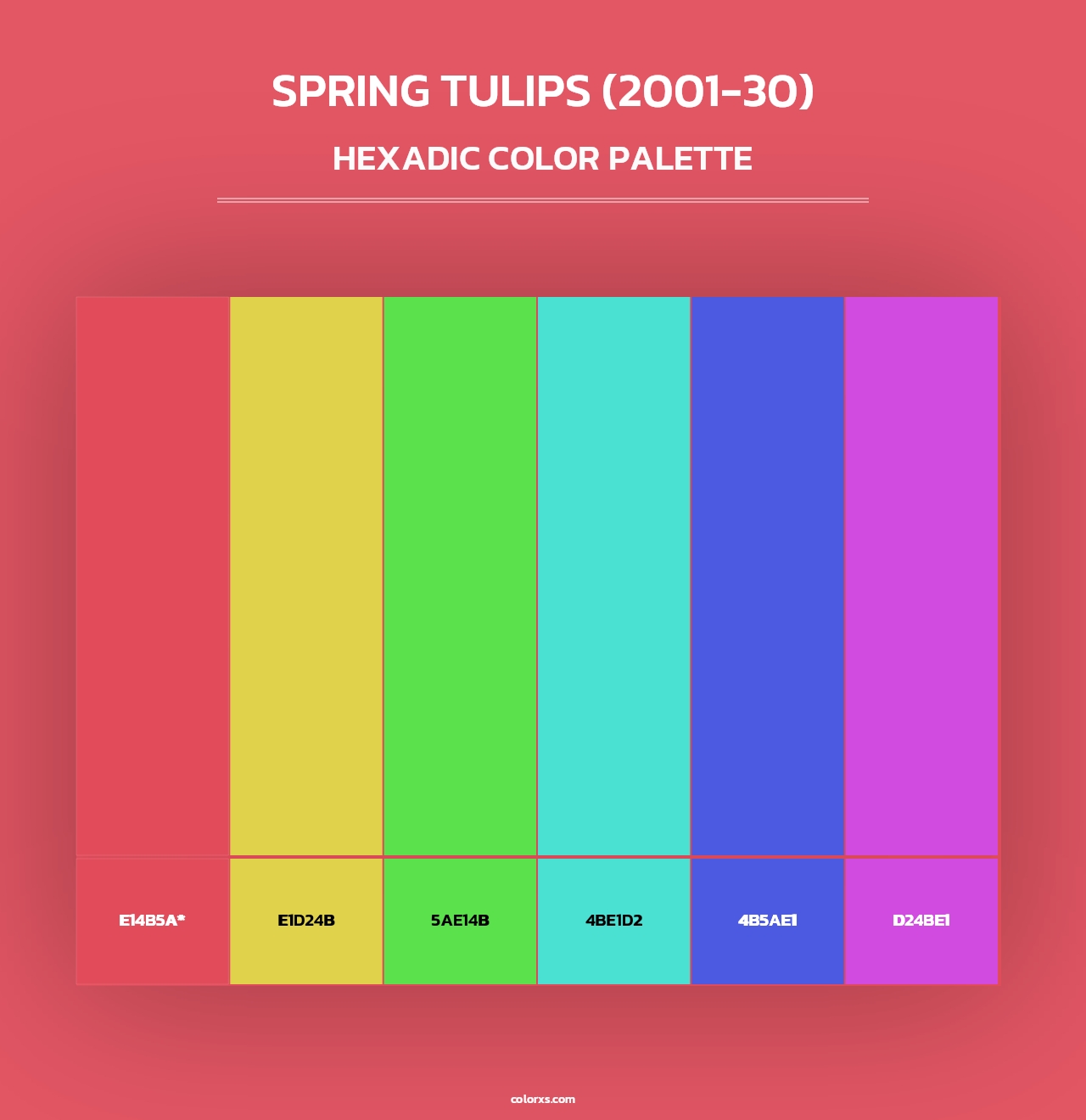 Spring Tulips (2001-30) - Hexadic Color Palette