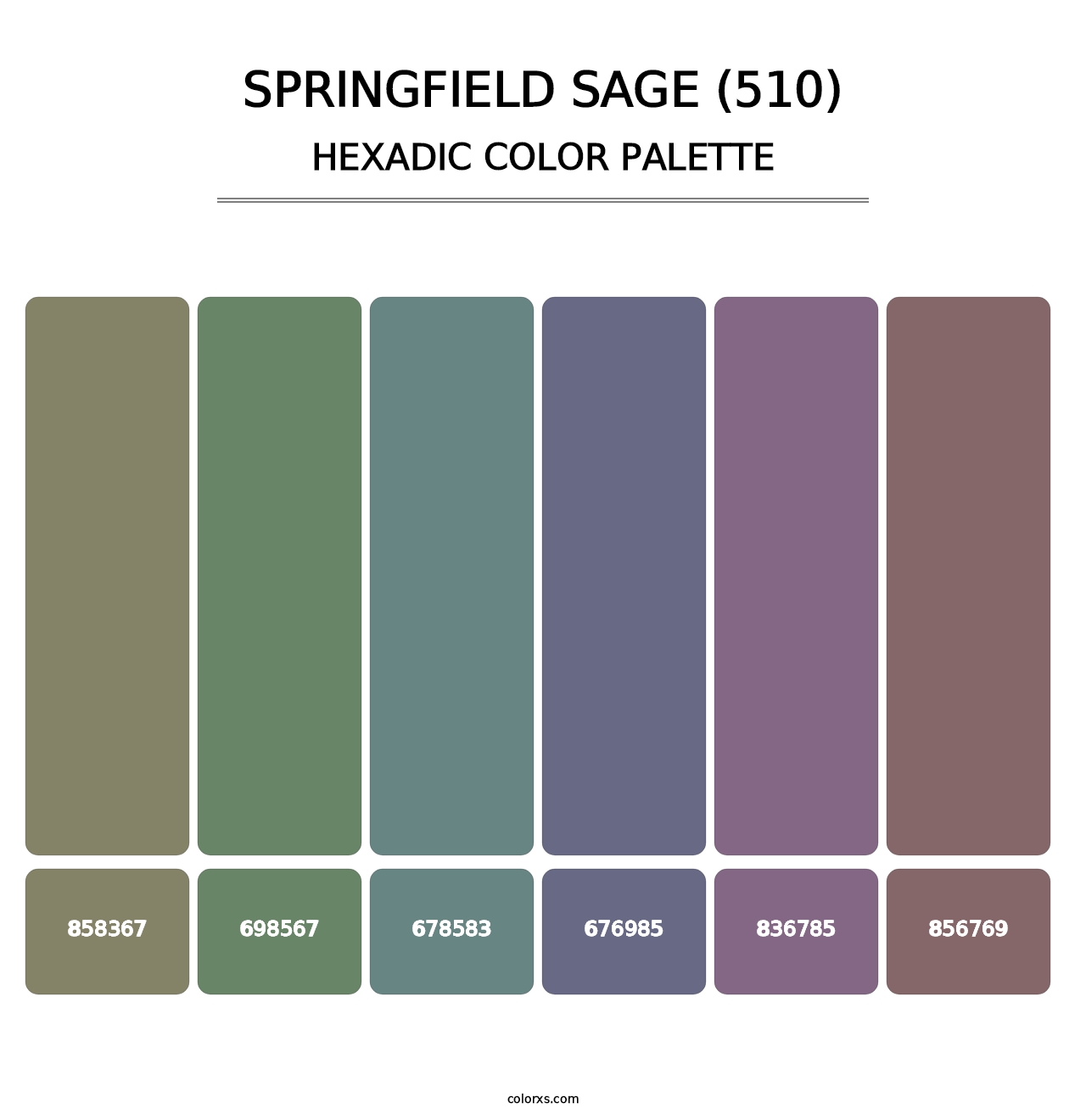 Springfield Sage (510) - Hexadic Color Palette