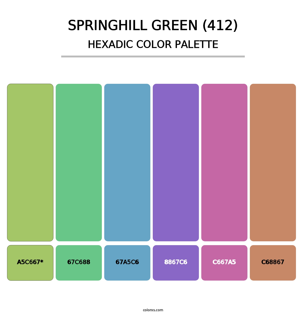 Springhill Green (412) - Hexadic Color Palette