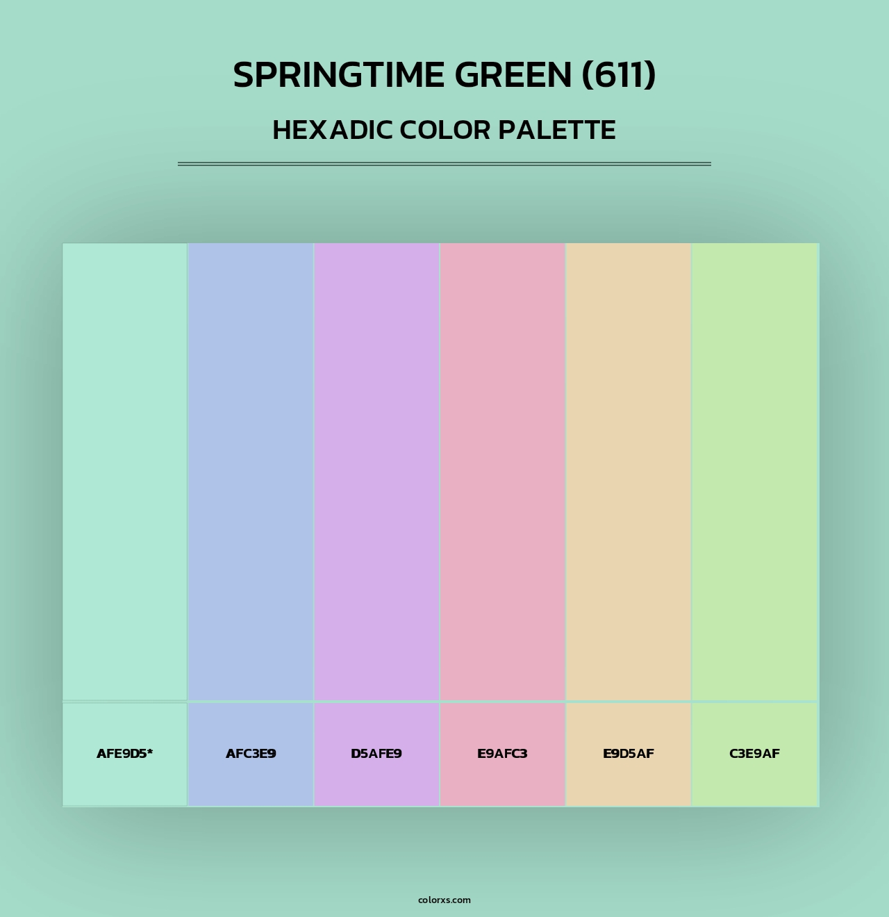 Springtime Green (611) - Hexadic Color Palette