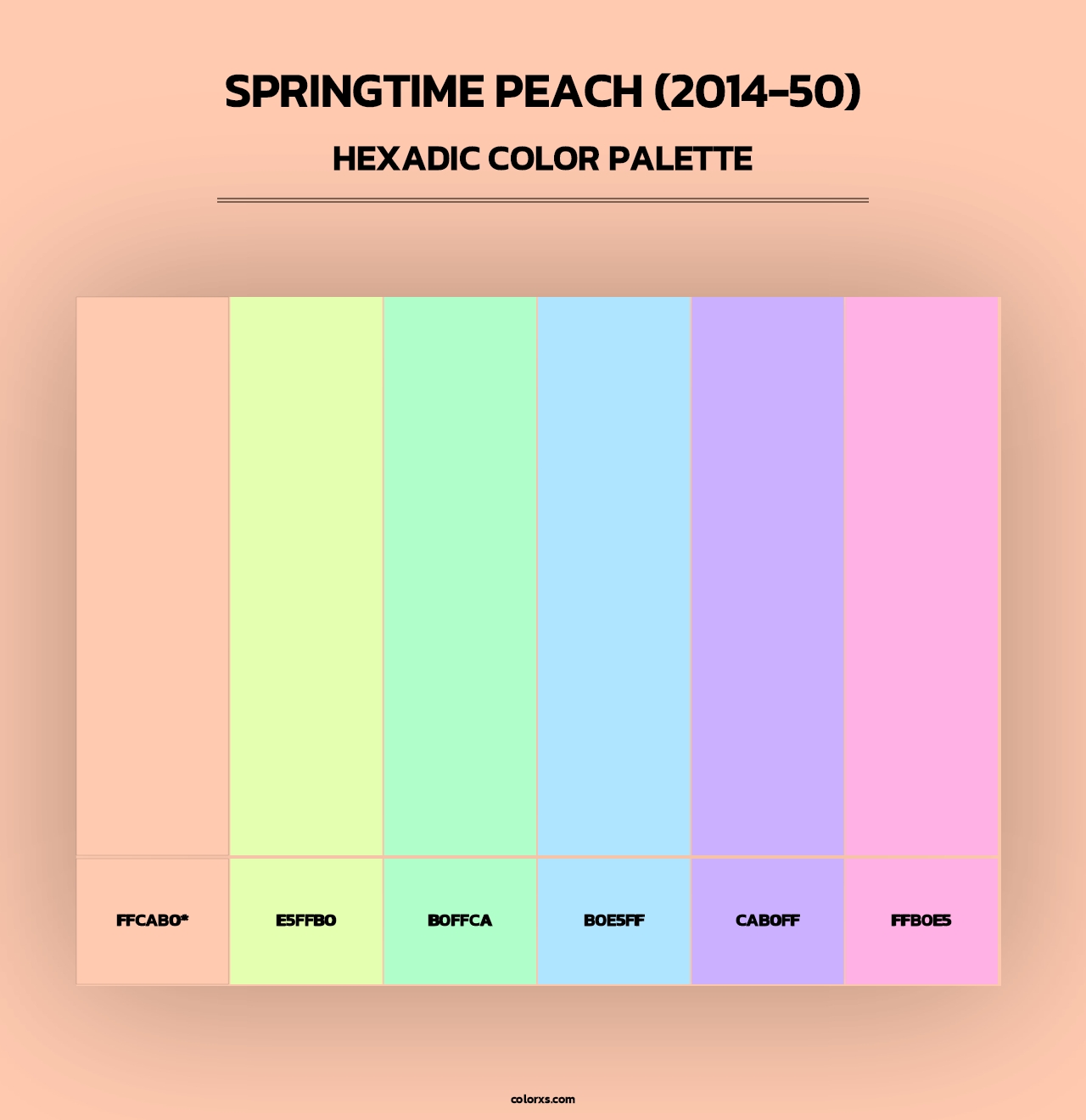 Springtime Peach (2014-50) - Hexadic Color Palette