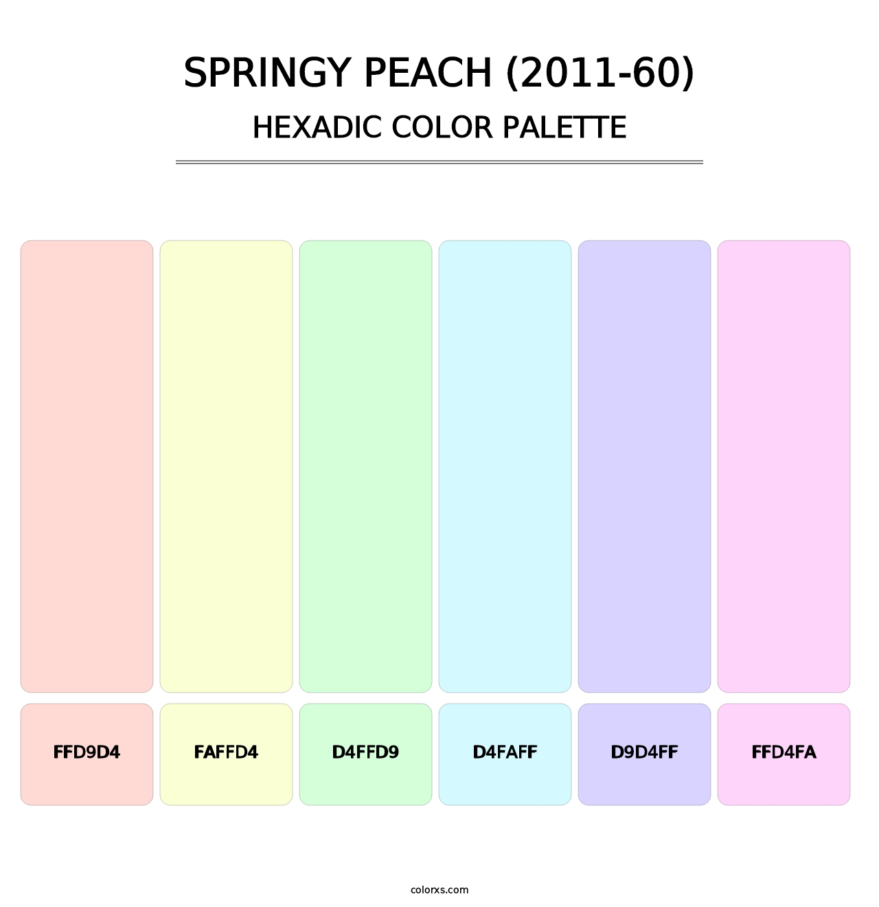 Springy Peach (2011-60) - Hexadic Color Palette