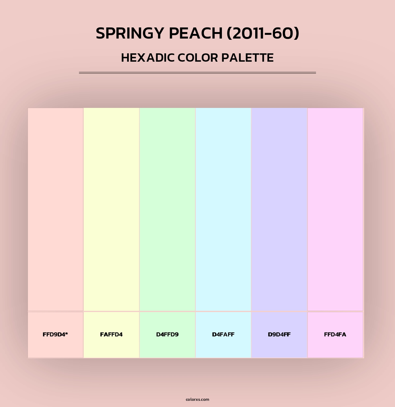Springy Peach (2011-60) - Hexadic Color Palette