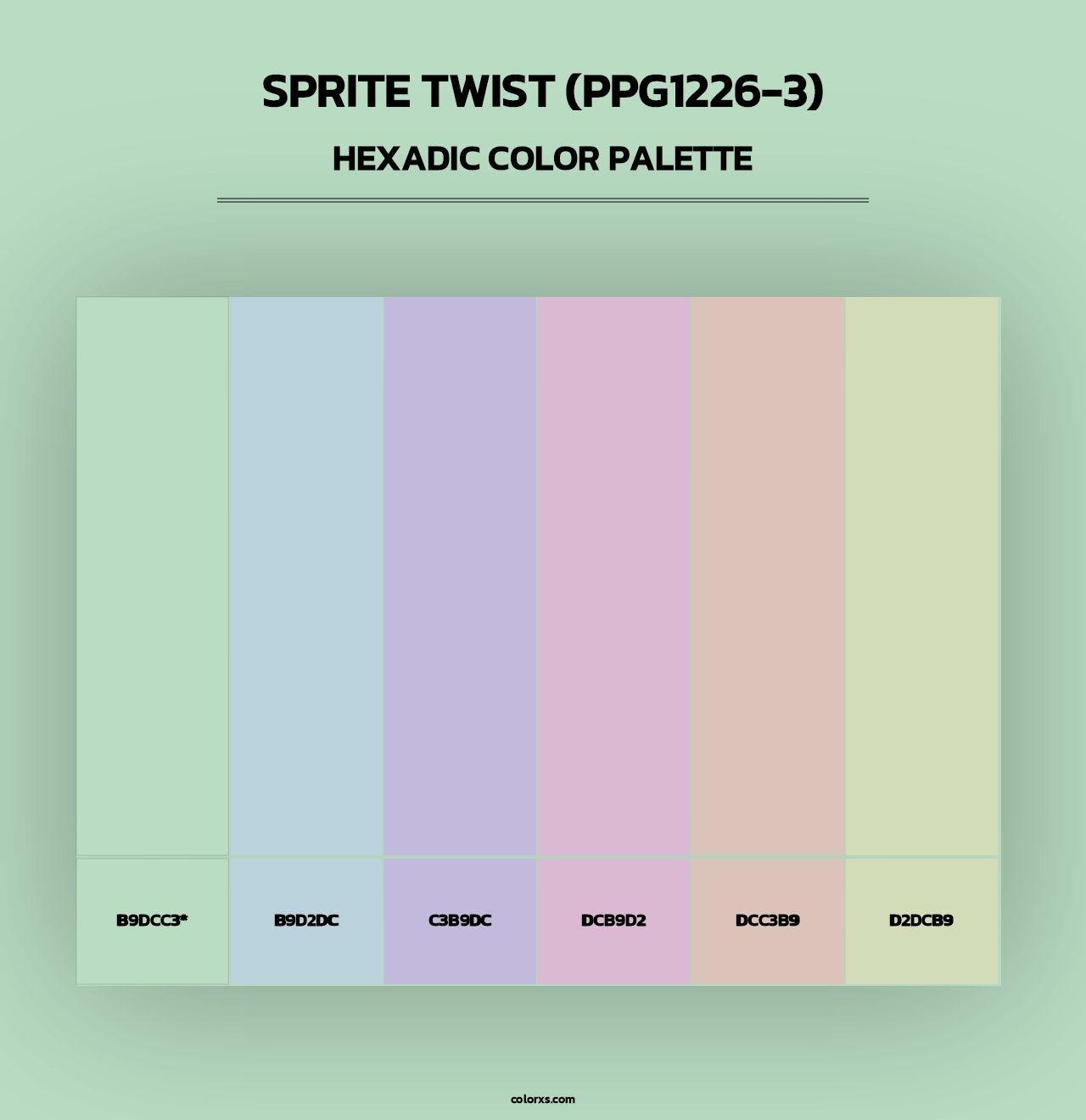 Sprite Twist (PPG1226-3) - Hexadic Color Palette