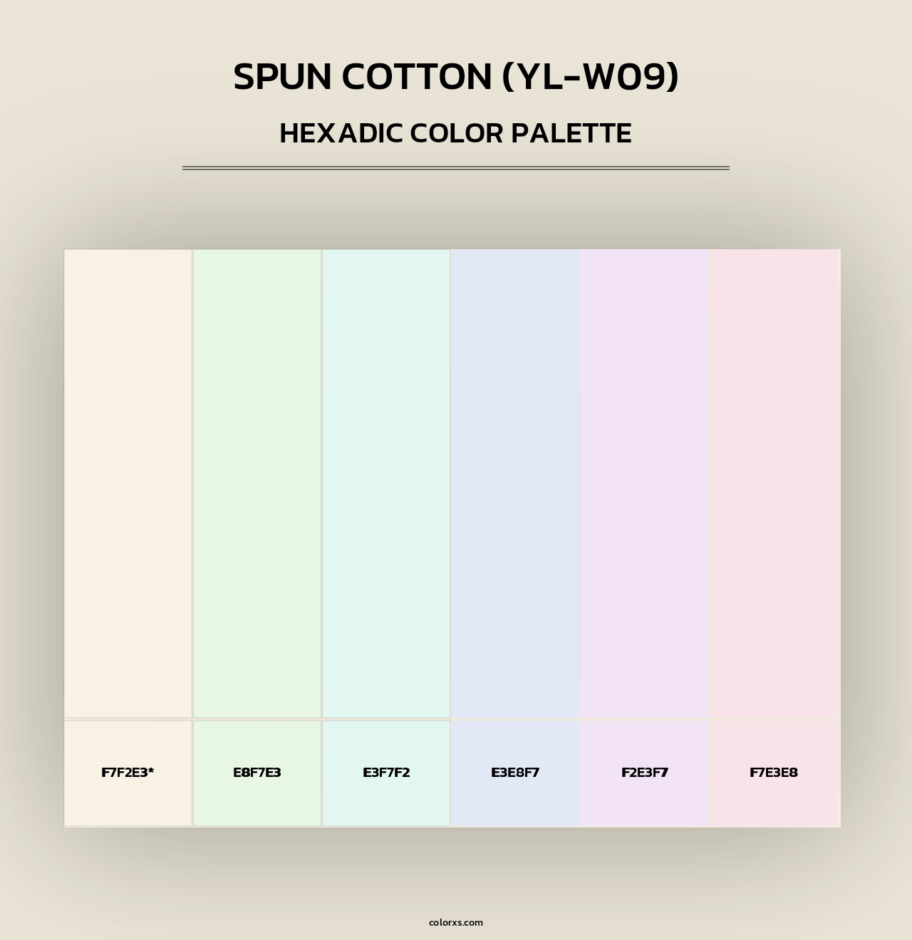 Spun Cotton (YL-W09) - Hexadic Color Palette