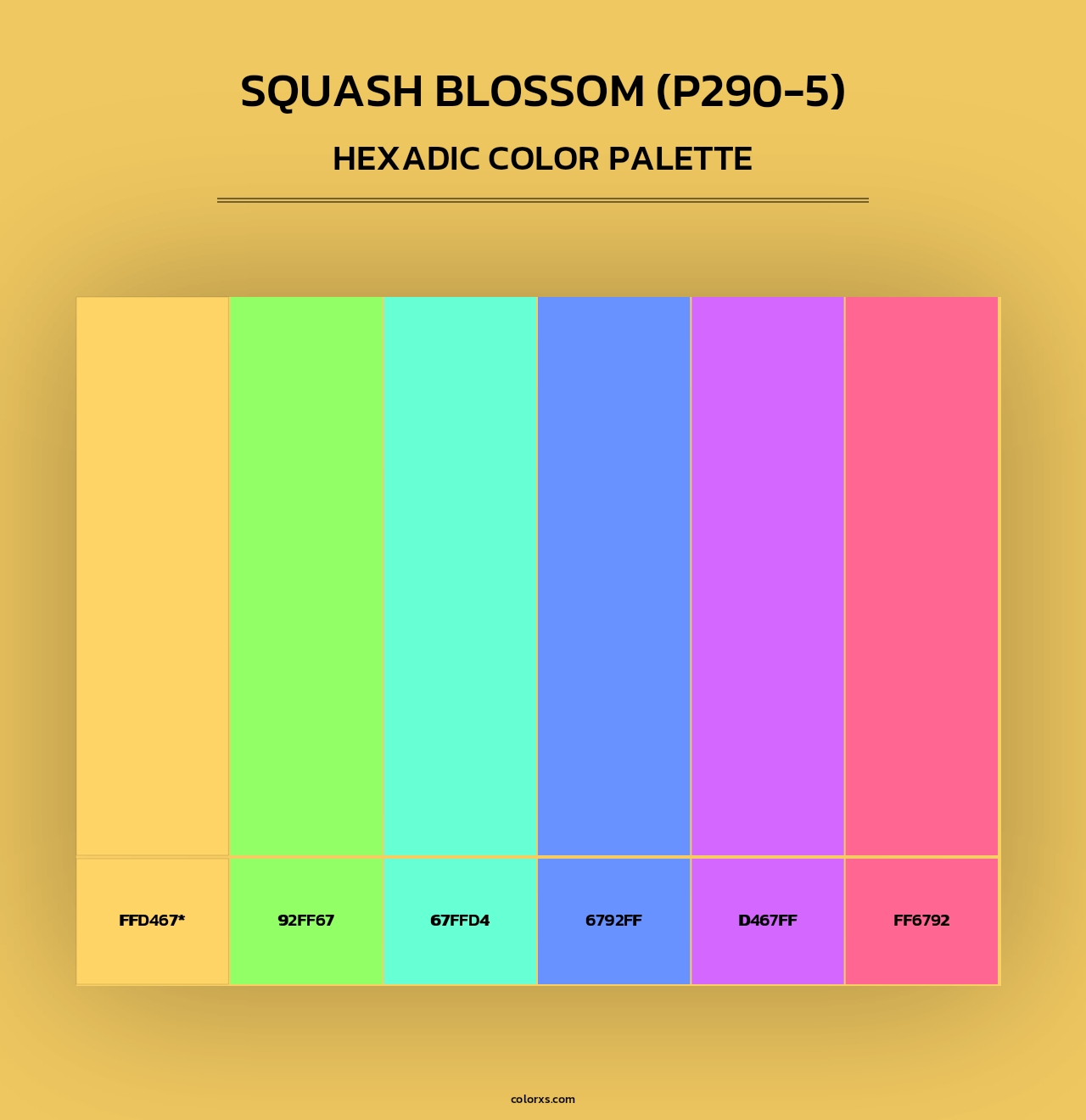 Squash Blossom (P290-5) - Hexadic Color Palette