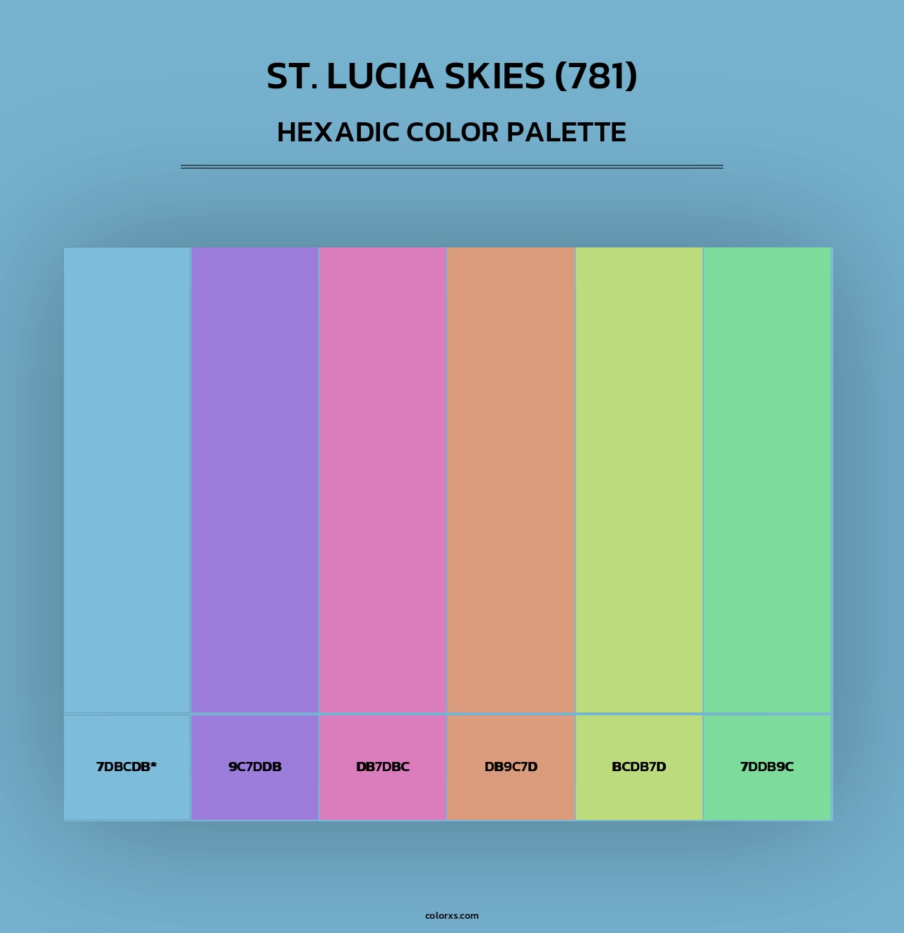 St. Lucia Skies (781) - Hexadic Color Palette