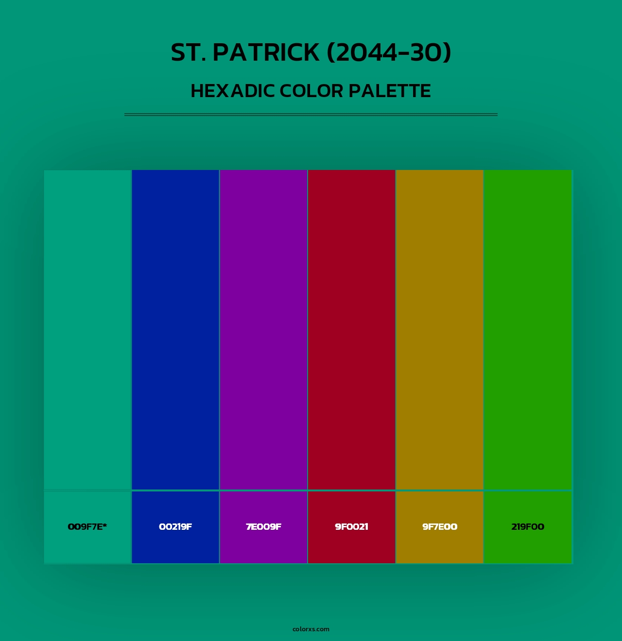 St. Patrick (2044-30) - Hexadic Color Palette