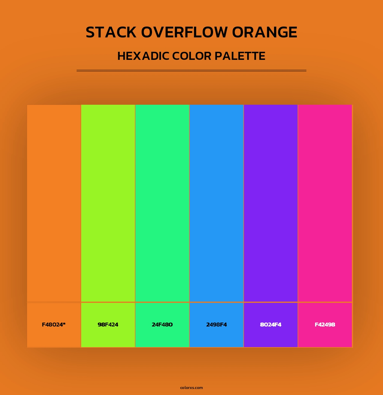 Stack Overflow Orange - Hexadic Color Palette