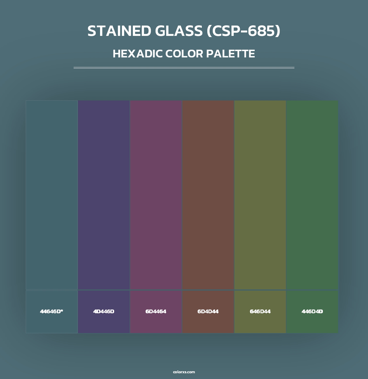 Stained Glass (CSP-685) - Hexadic Color Palette
