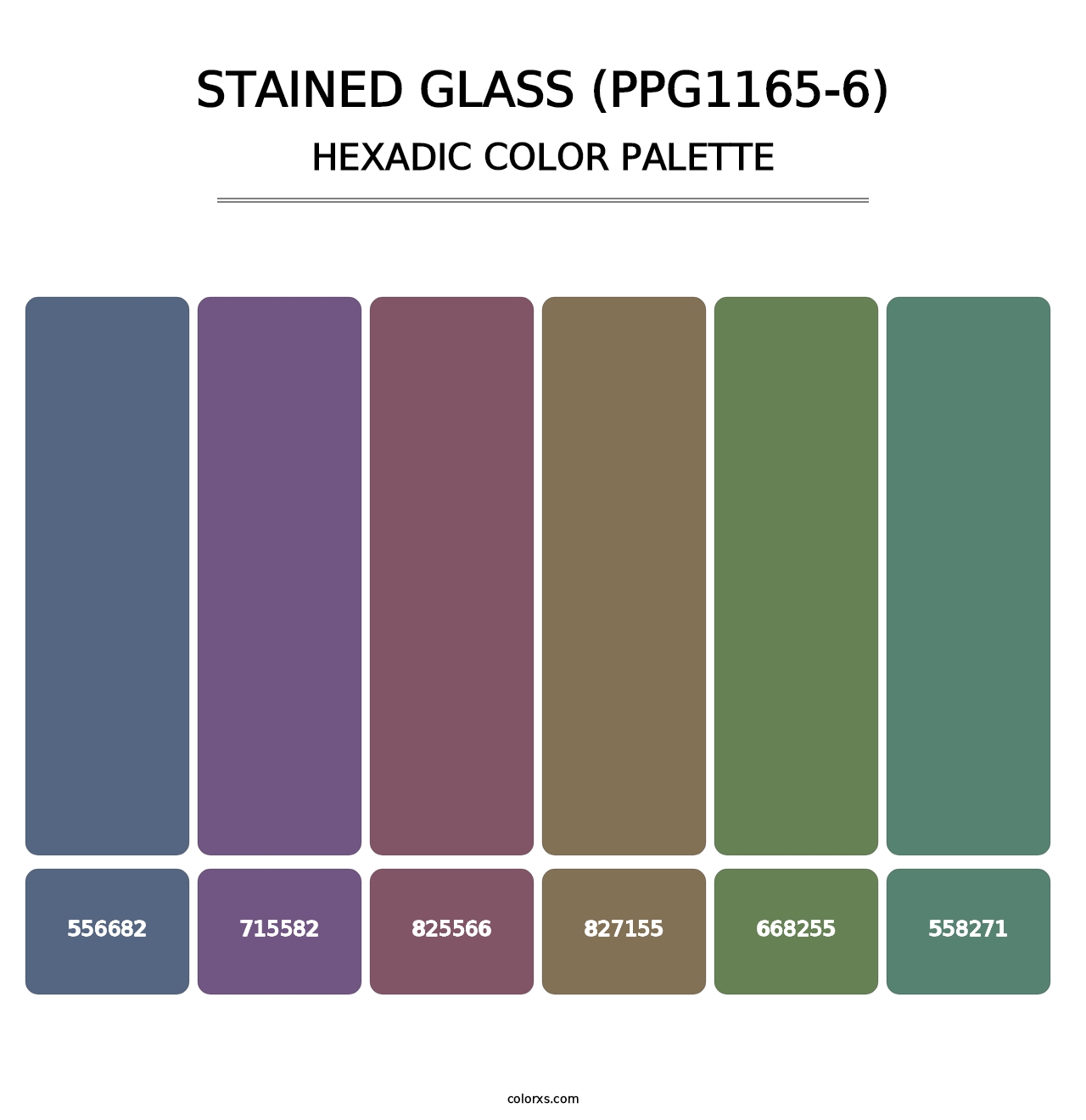 Stained Glass (PPG1165-6) - Hexadic Color Palette