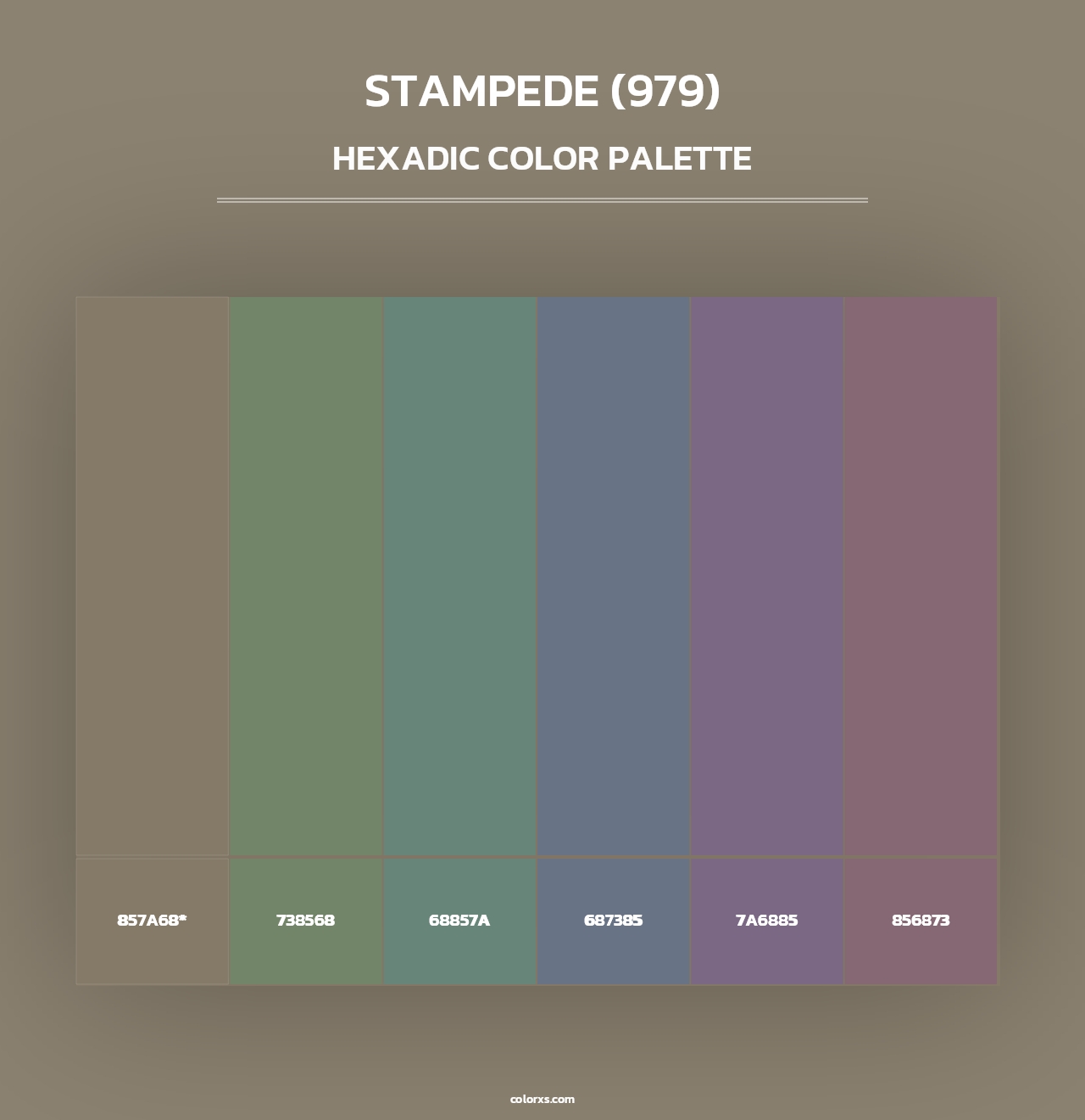 Stampede (979) - Hexadic Color Palette